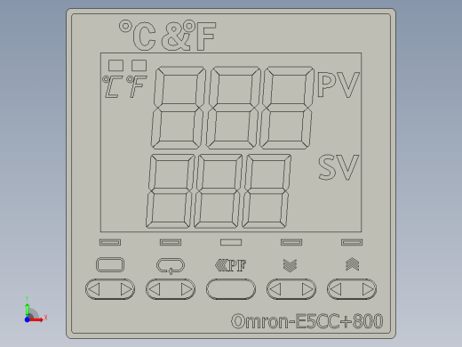 欧姆龙E5CC-800数字温控器前视缩略图