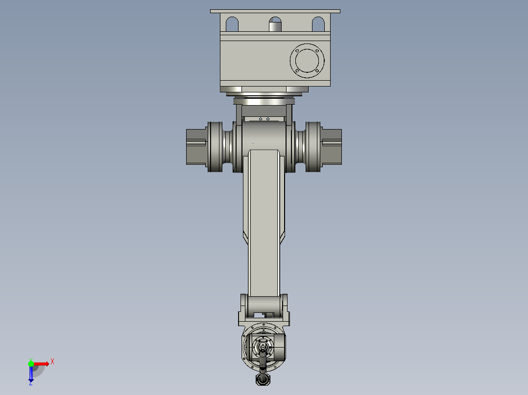 工业机器人自动化铁艺焊接机械手臂俯视图