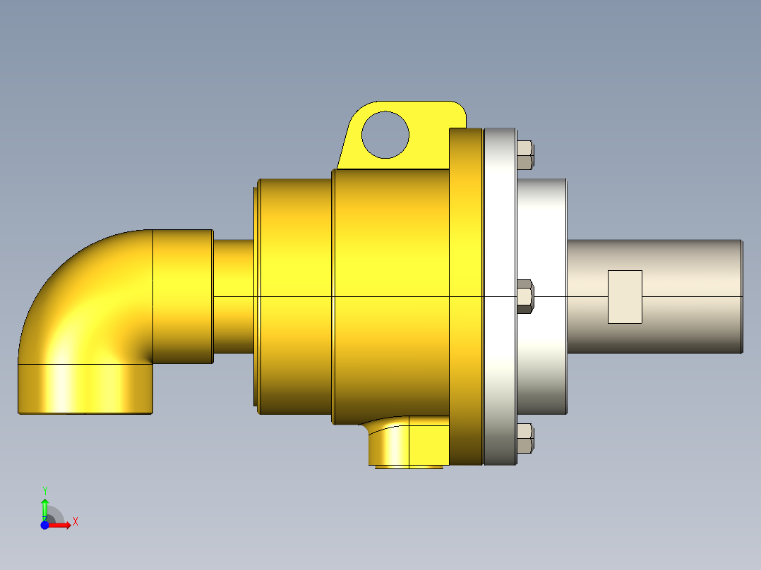 旋转水接头前视图