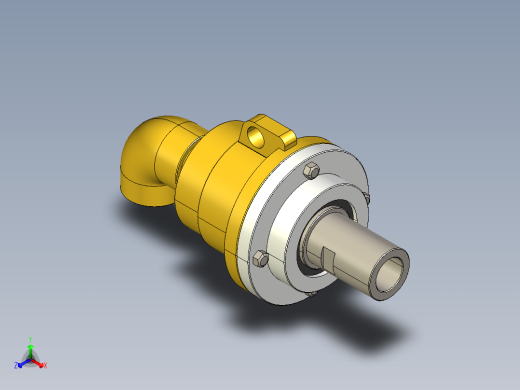 旋转水接头正等轴测缩略图