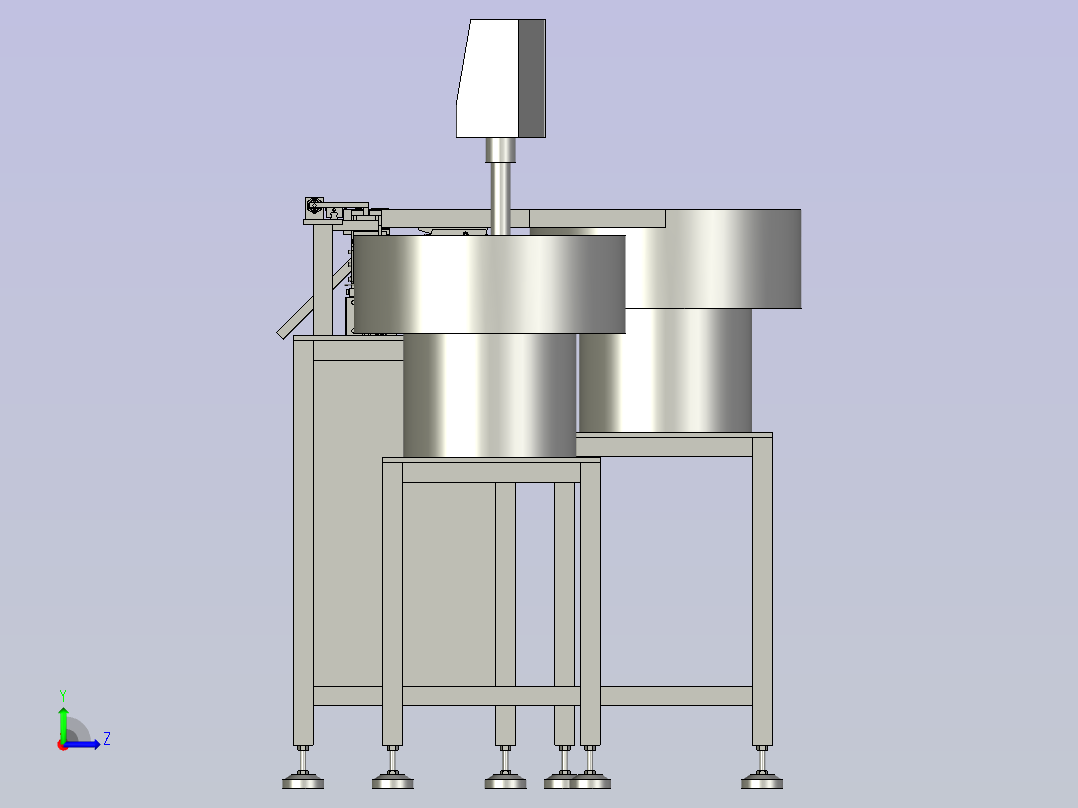 全自动卡扣装配机左视图