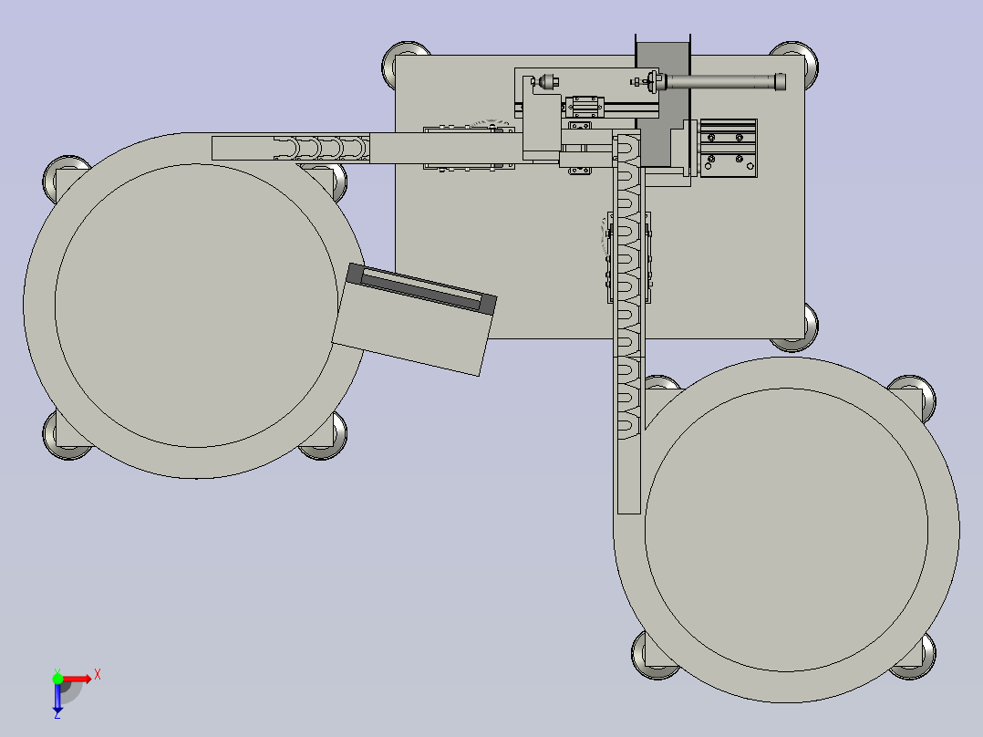 全自动卡扣装配机俯视图