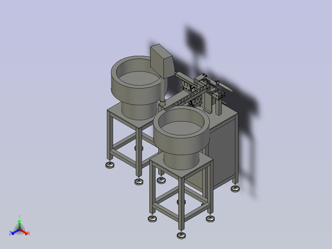全自动卡扣装配机正等轴测图
