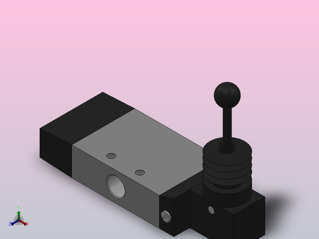 QSR5系列手柄推拉式换向阀[Q23SR5-L8]主视图