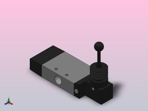 QSR5系列手柄推拉式换向阀[Q23SR5-L8]正等轴测缩略图