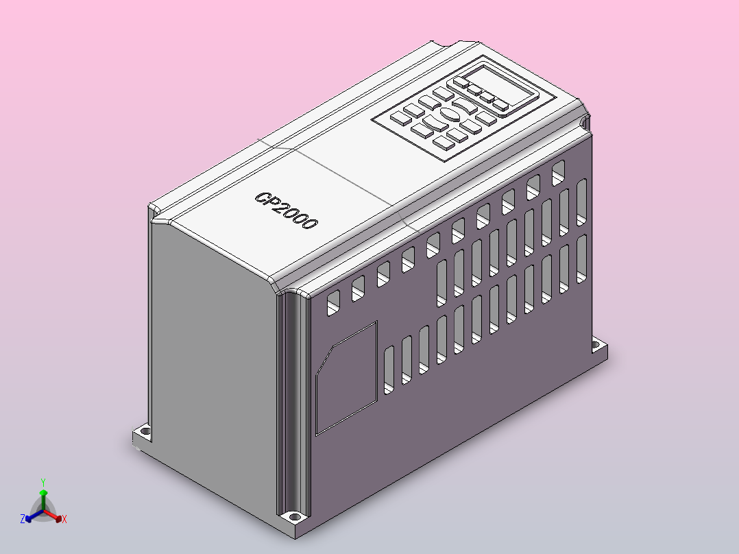 台达变频器CP2000正等轴测图