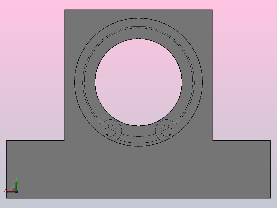 T型高度选择型轴承座组件_BTC-6806-2Z-40-A后视图