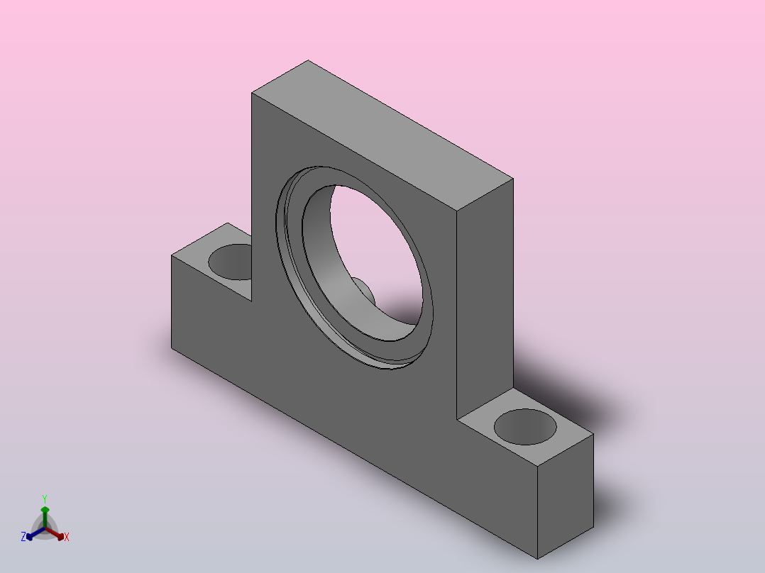 T型高度选择型轴承座组件_BTC-6806-2Z-40-A正等轴测图