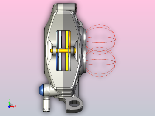 MTB液压卡钳（我的设计）前视缩略图