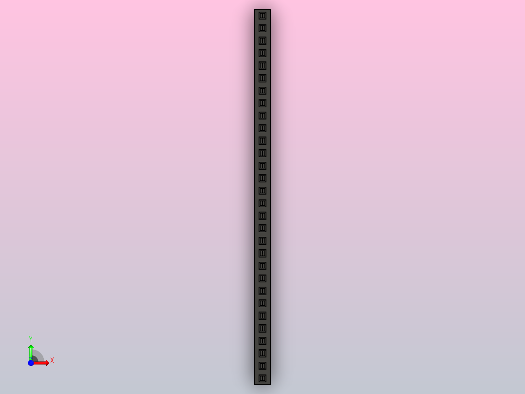 母针头Female_Header_1x30_P2.0_H4.3_straight.step前视图