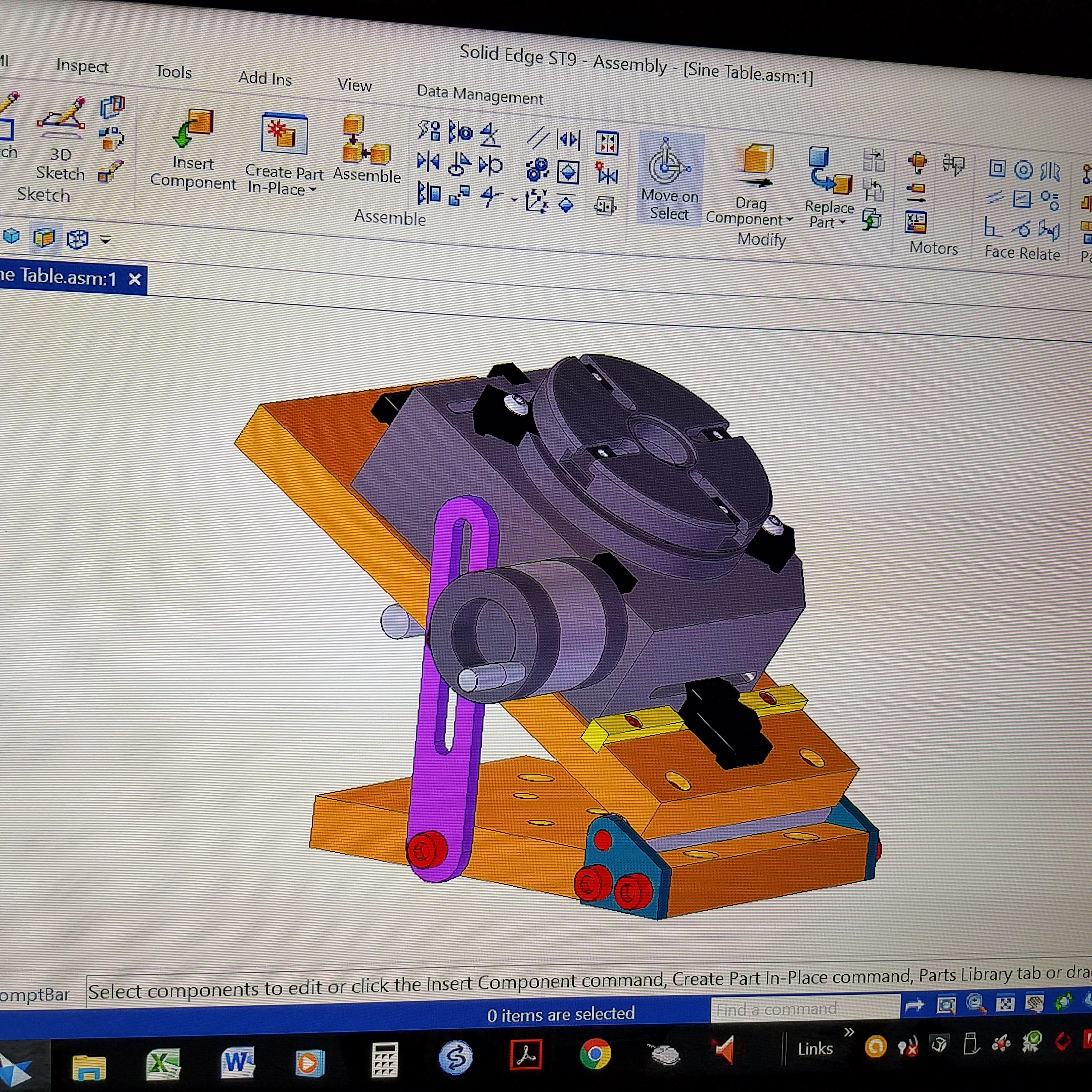 带T型槽板的小型磨机正弦工作台