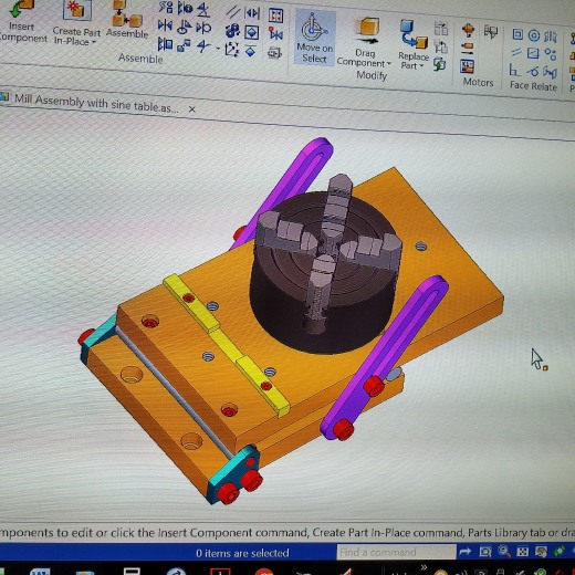 带T型槽板的小型磨机正弦工作台缩略图
