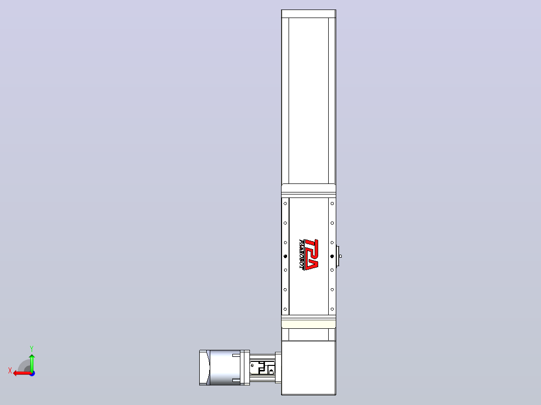 伺服电机集成皮带传动直线执行器TPA-OCB-140-256-L250-DL-J90-N3后视图
