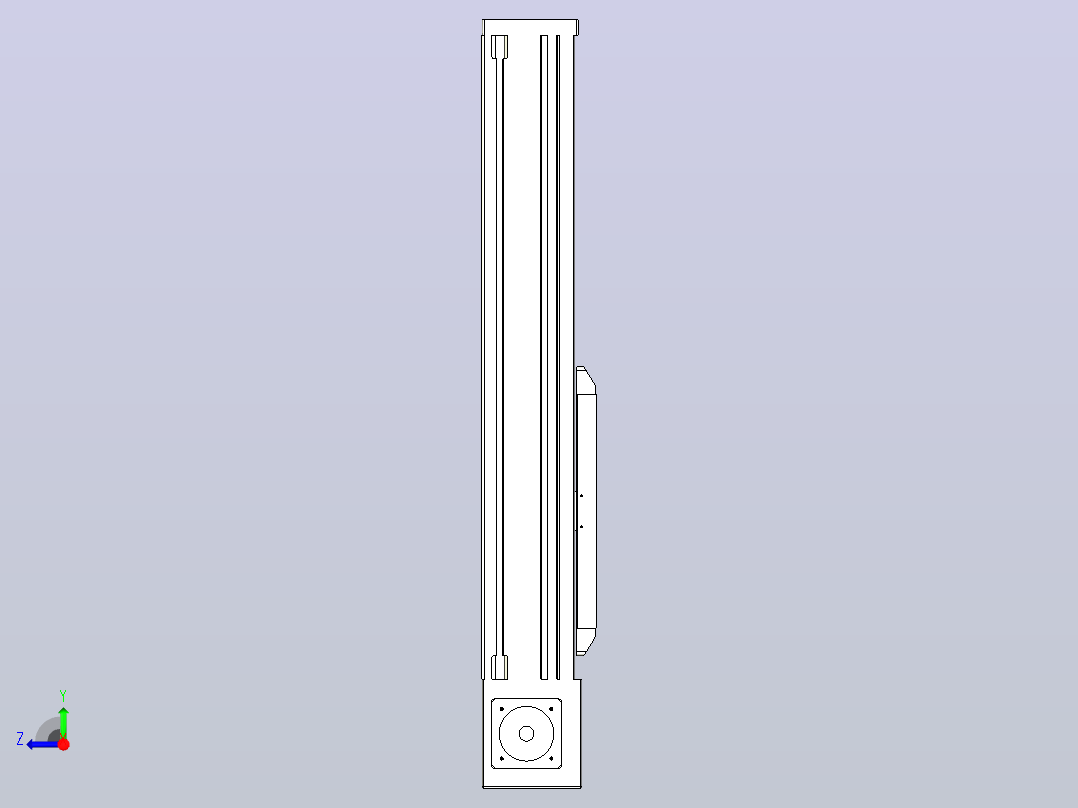 伺服电机集成皮带传动直线执行器TPA-OCB-140-256-L250-DL-J90-N3右视图