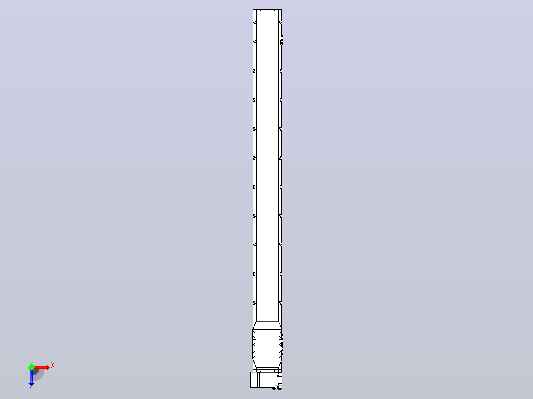 机器人皮带驱动直线轴TPA-GCB-150-P80-L1550-LP-M75-N3俯视图