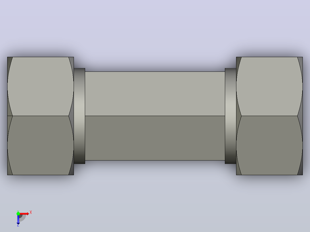 EO管接头三通异径管TR18 10 18LCF.igs俯视图