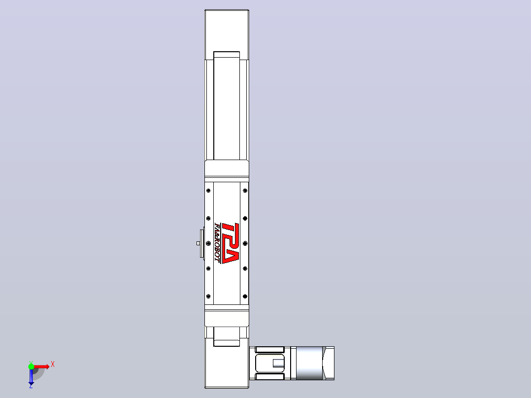 伺服电机集成皮带传动直线执行器TPA-OCB-80-140-L150-DR-J60-N3俯视图