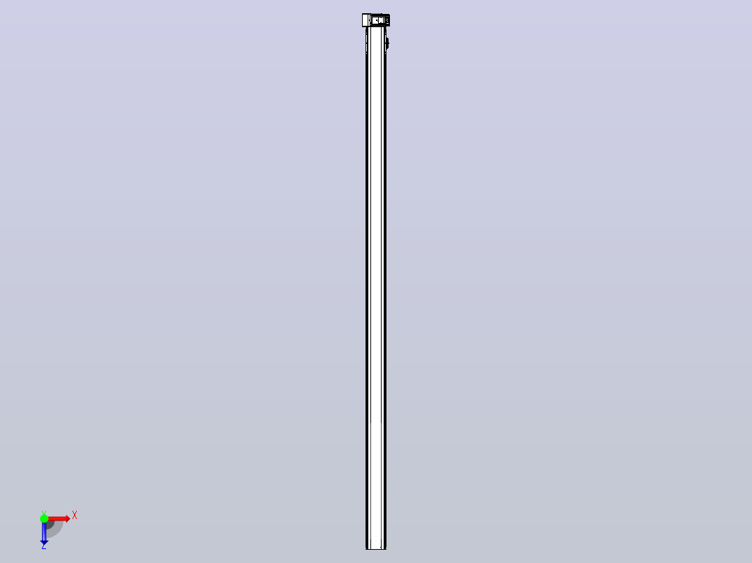 皮带直线轴半封闭可选导轨TPA-HNB-105D-90-L2450-RU-C-P20-N3俯视图