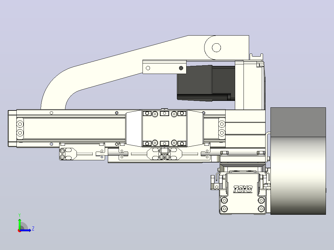 XYGT210-A3-50-100-M-C-0001丝杆模组 XY悬臂 负载2-5KG 内嵌式 XYGT210-A3 替换TOYO直线模组左视图