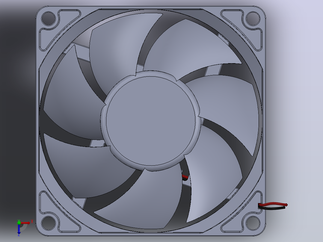 PC Fan风扇俯视图