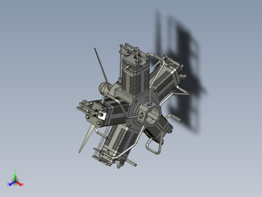 radial-engine-485径向发动机星形发动机主视缩略图