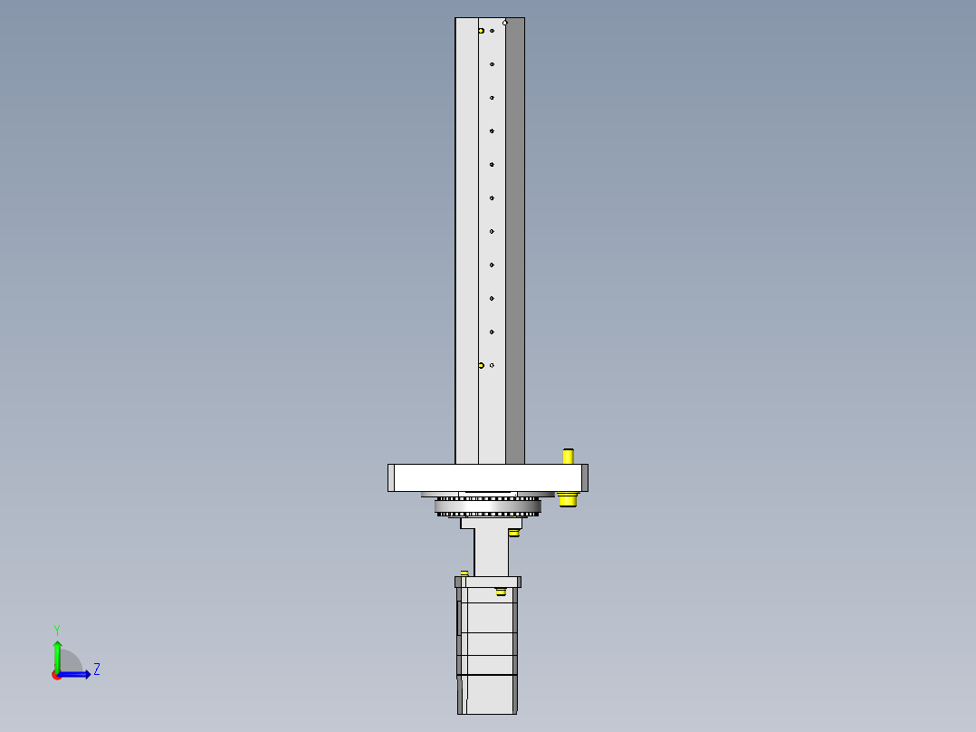 液体喷涂用喷嘴组件左视图