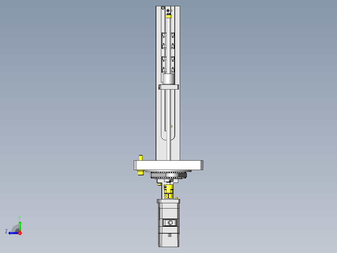 液体喷涂用喷嘴组件右视图