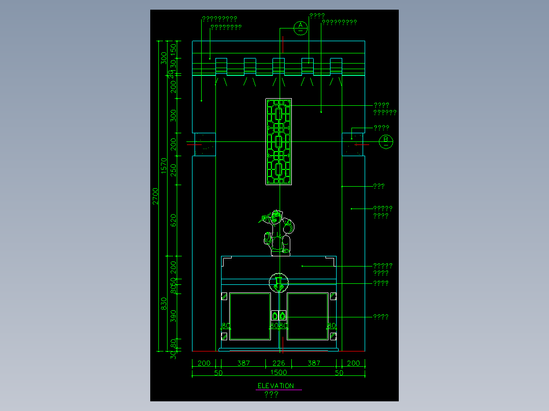 家装类CAD图块(三)-FH01002A