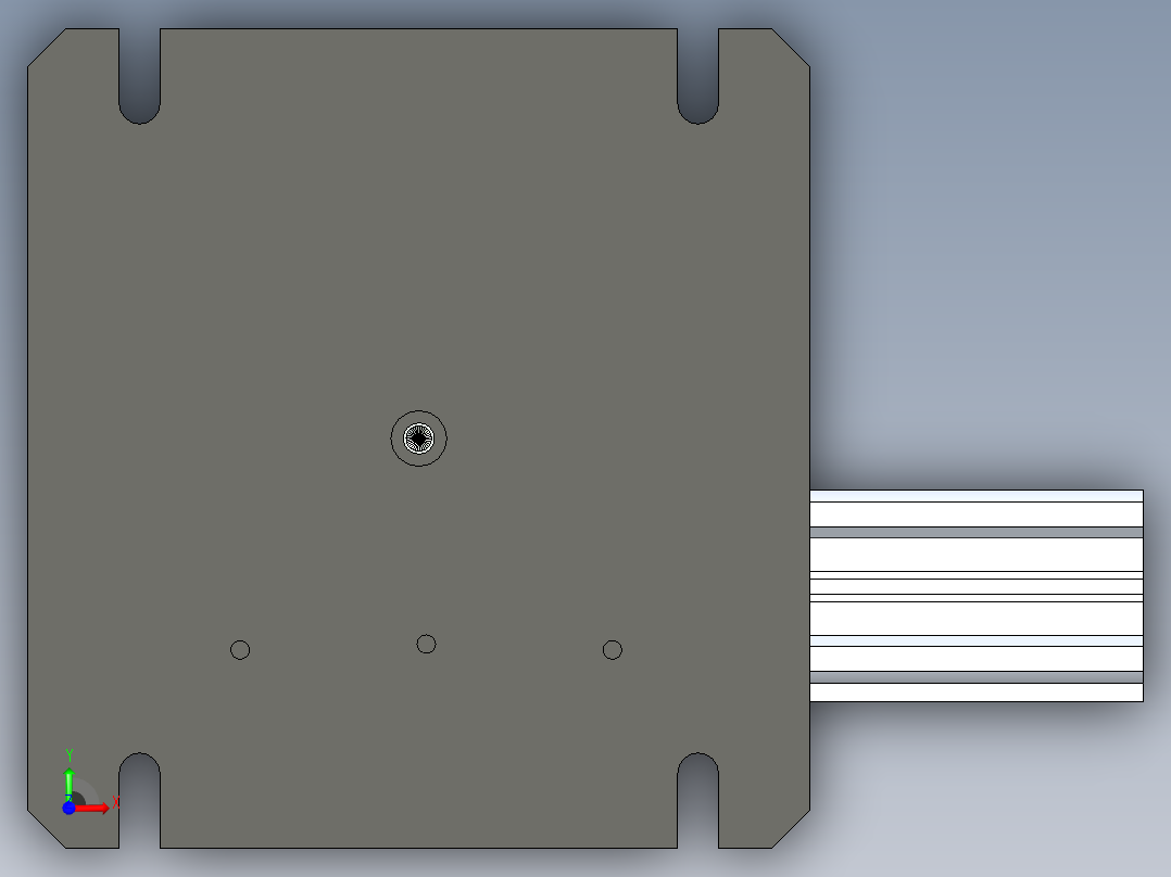 气动分度盘3D图纸 H147 非标自动化设备3D图纸3D模型件夹前视图