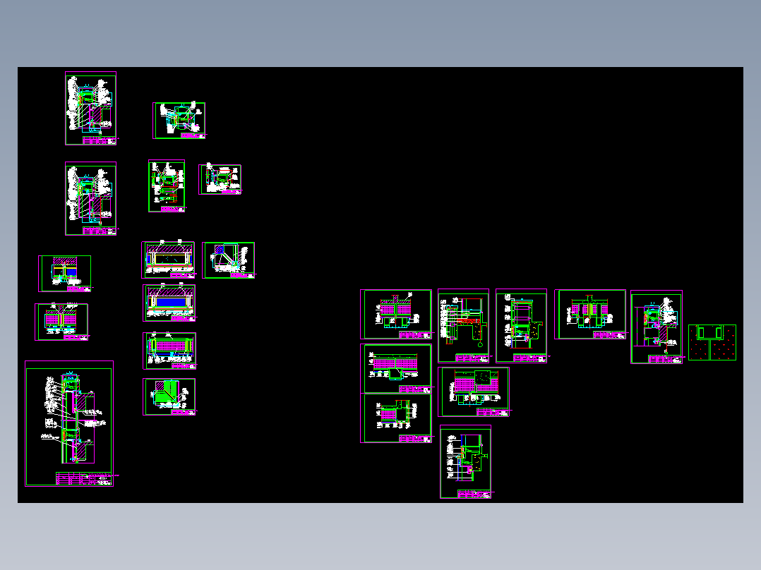 某工程双层幕墙cad详细节点施工图cad设计图纸