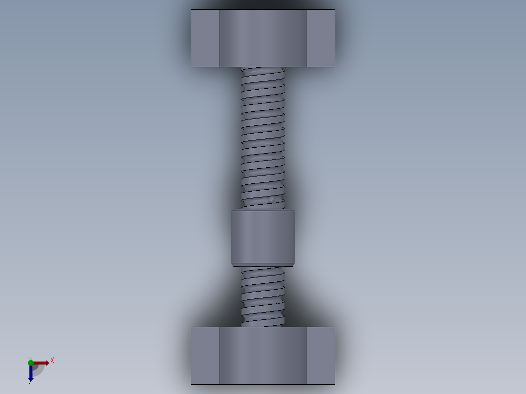 滑珠丝杆装配体俯视图