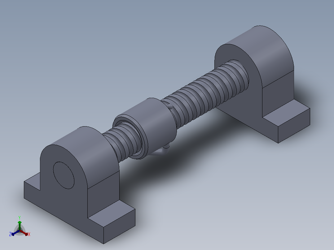 滑珠丝杆装配体正等轴测图