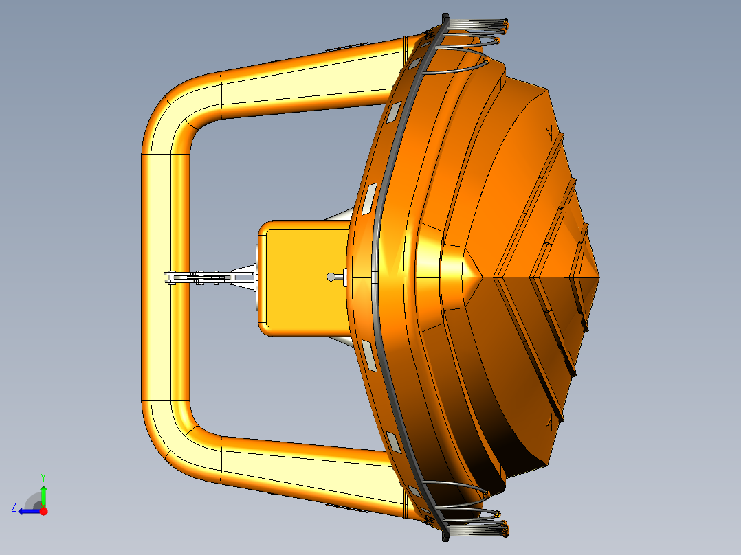 Rescue boat救援船救援艇造型3D数模图纸 RHINO设计 附STP(1)右视图