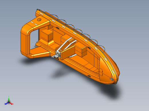 Rescue boat救援船救援艇造型3D数模图纸 RHINO设计 附STP(1)正等轴测缩略图