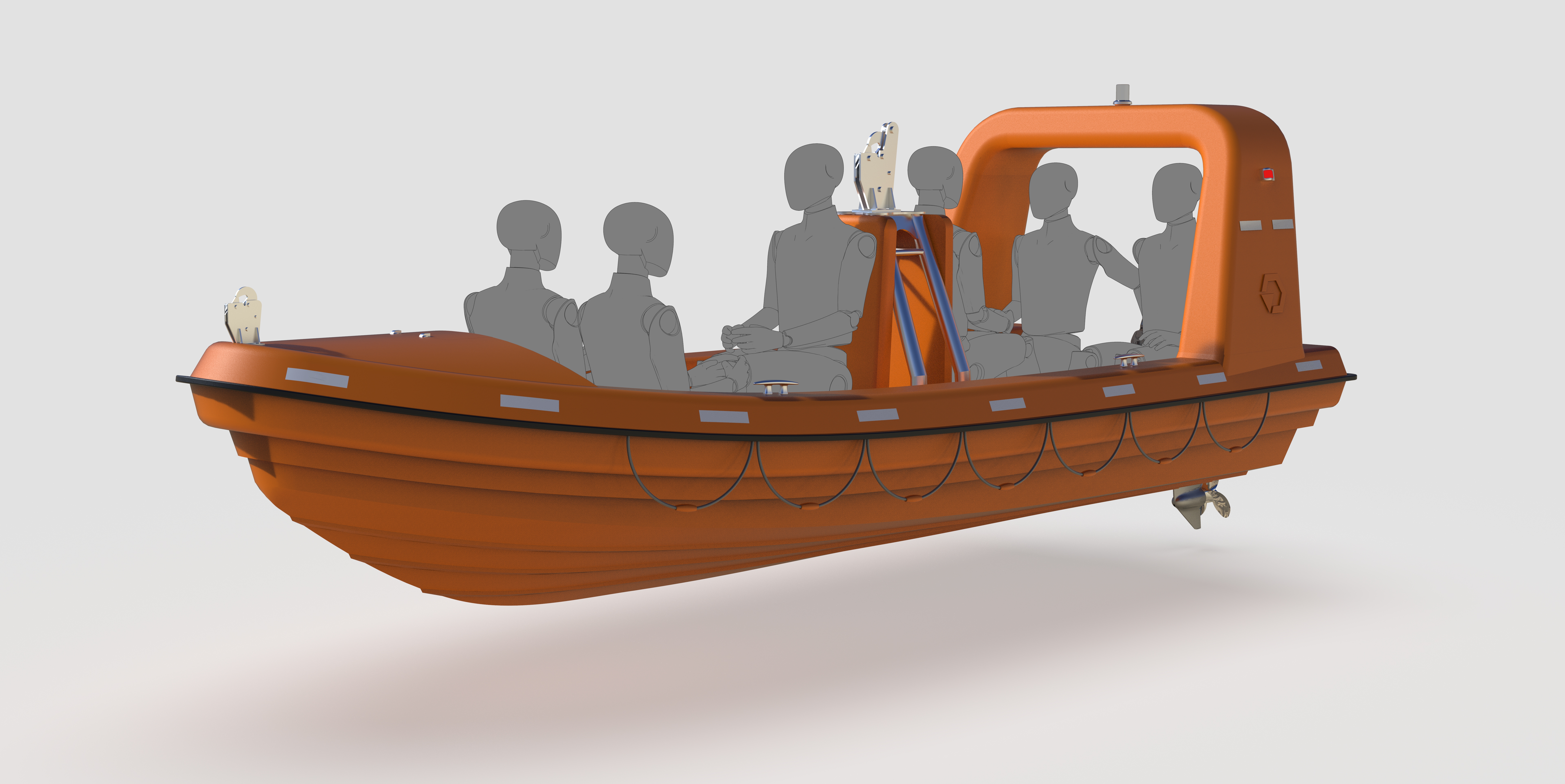 Rescue boat救援船救援艇造型3D数模图纸 RHINO设计 附STP(1)