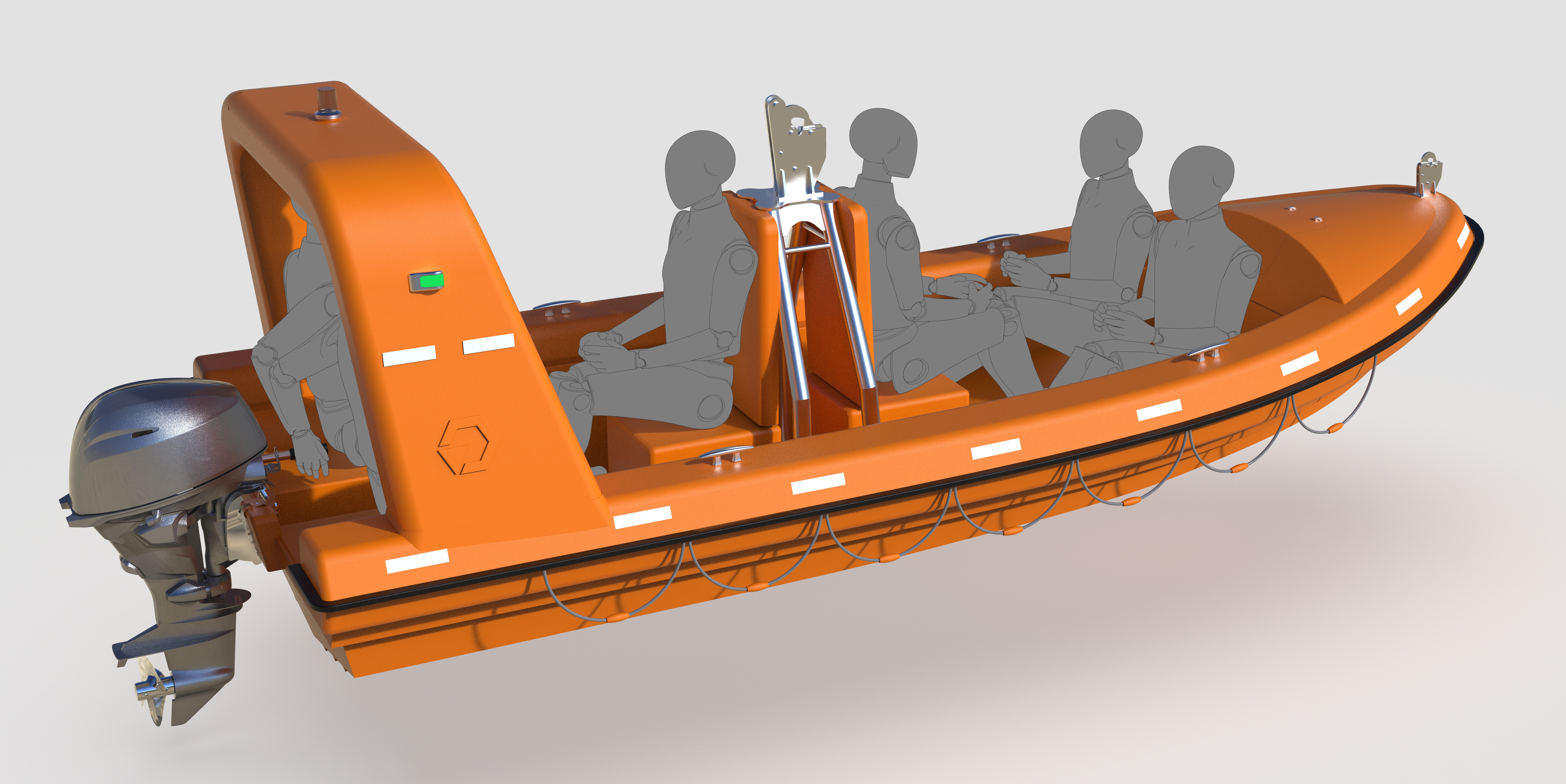 Rescue boat救援船救援艇造型3D数模图纸 RHINO设计 附STP(1)