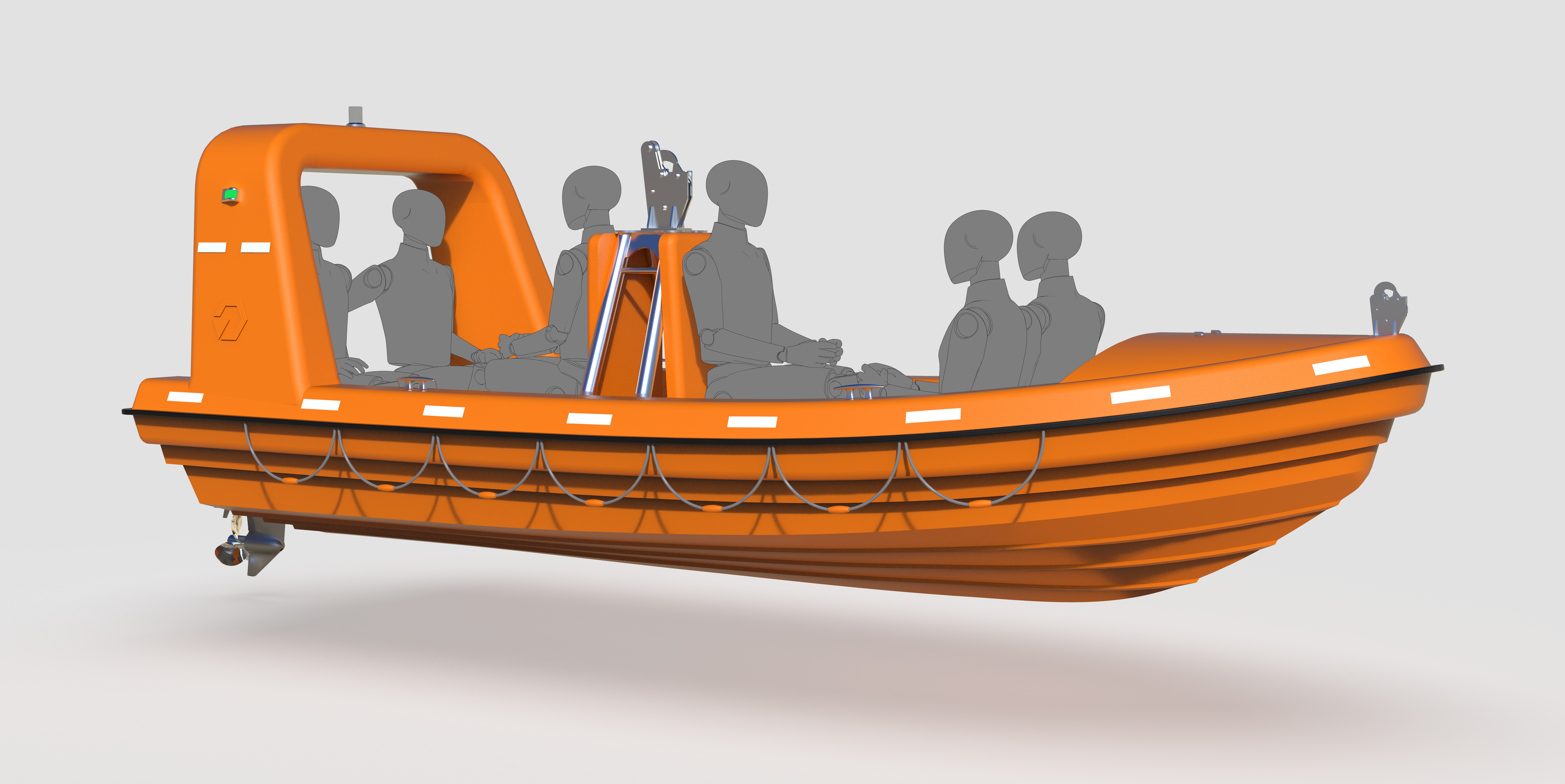 Rescue boat救援船救援艇造型3D数模图纸 RHINO设计 附STP(1)