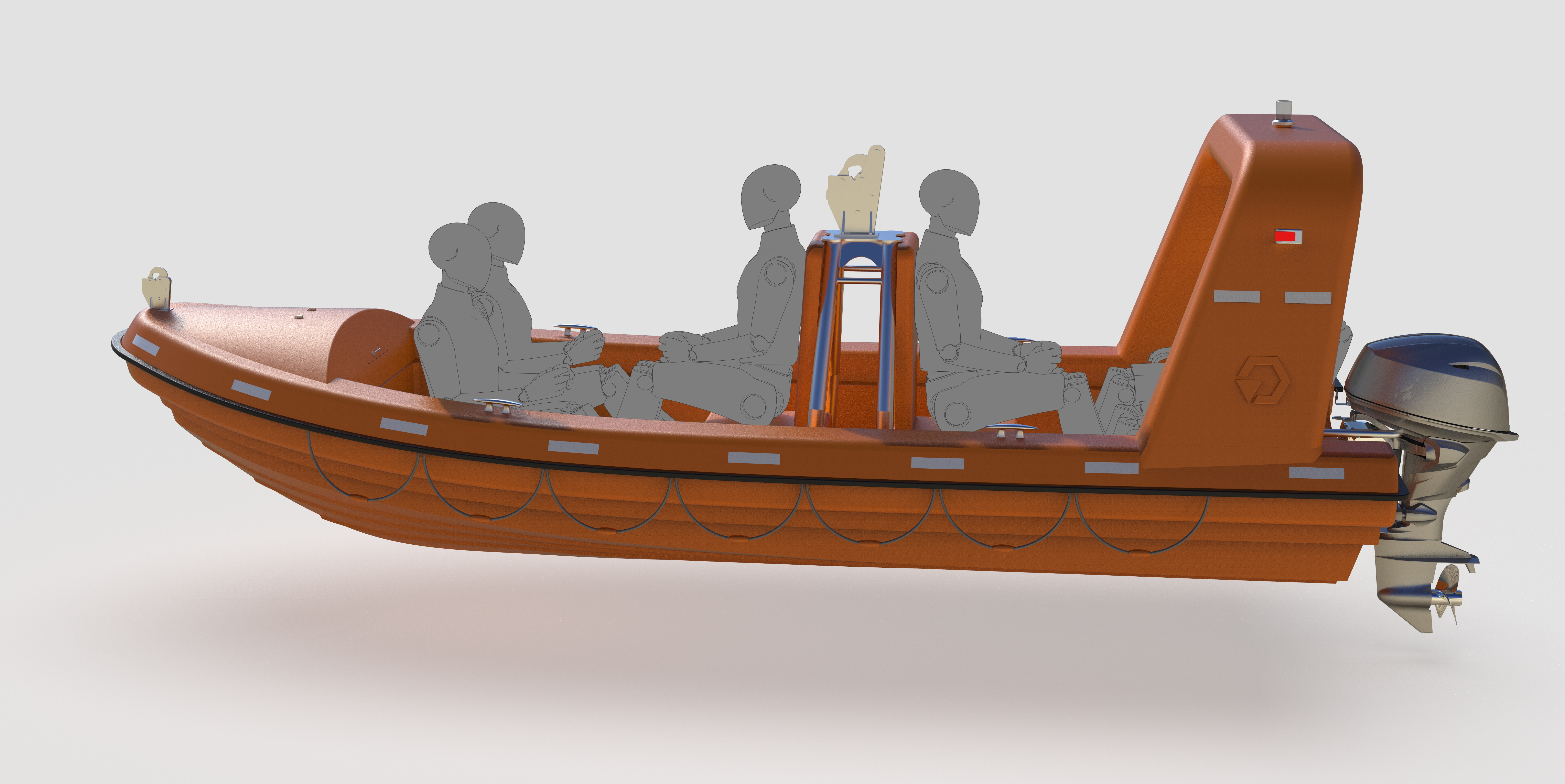 Rescue boat救援船救援艇造型3D数模图纸 RHINO设计 附STP(1)