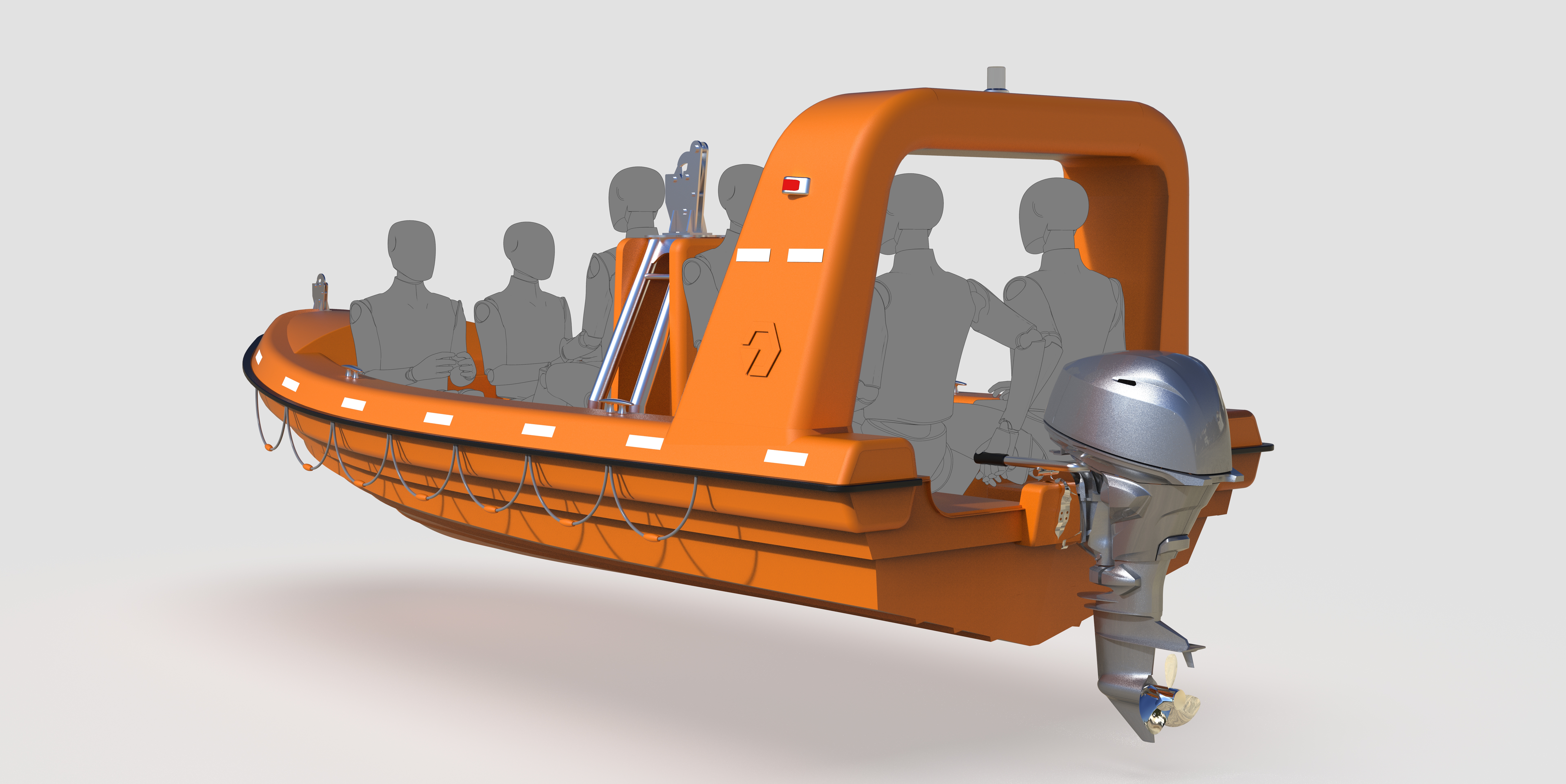 Rescue boat救援船救援艇造型3D数模图纸 RHINO设计 附STP(1)