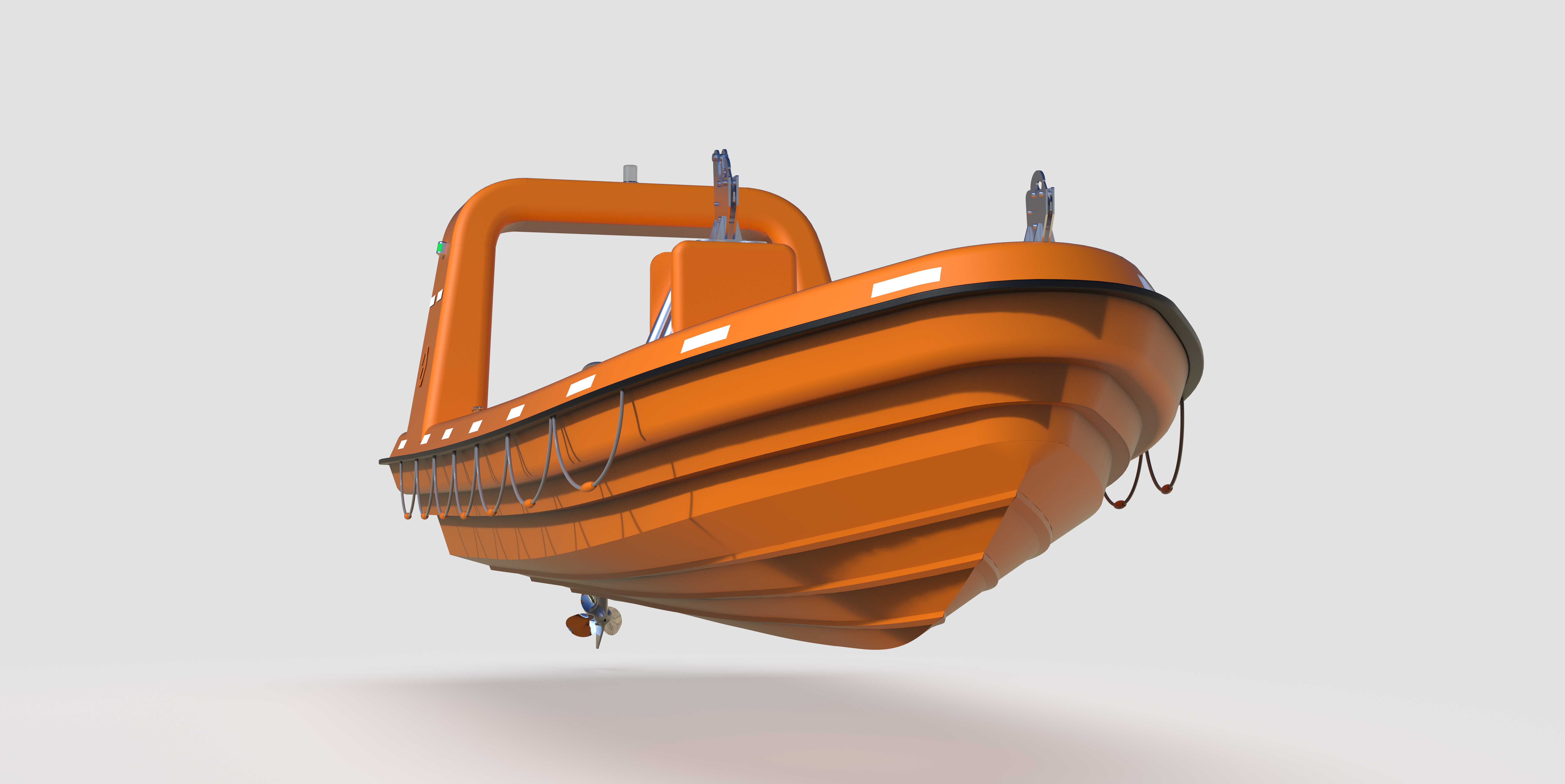 Rescue boat救援船救援艇造型3D数模图纸 RHINO设计 附STP(1)