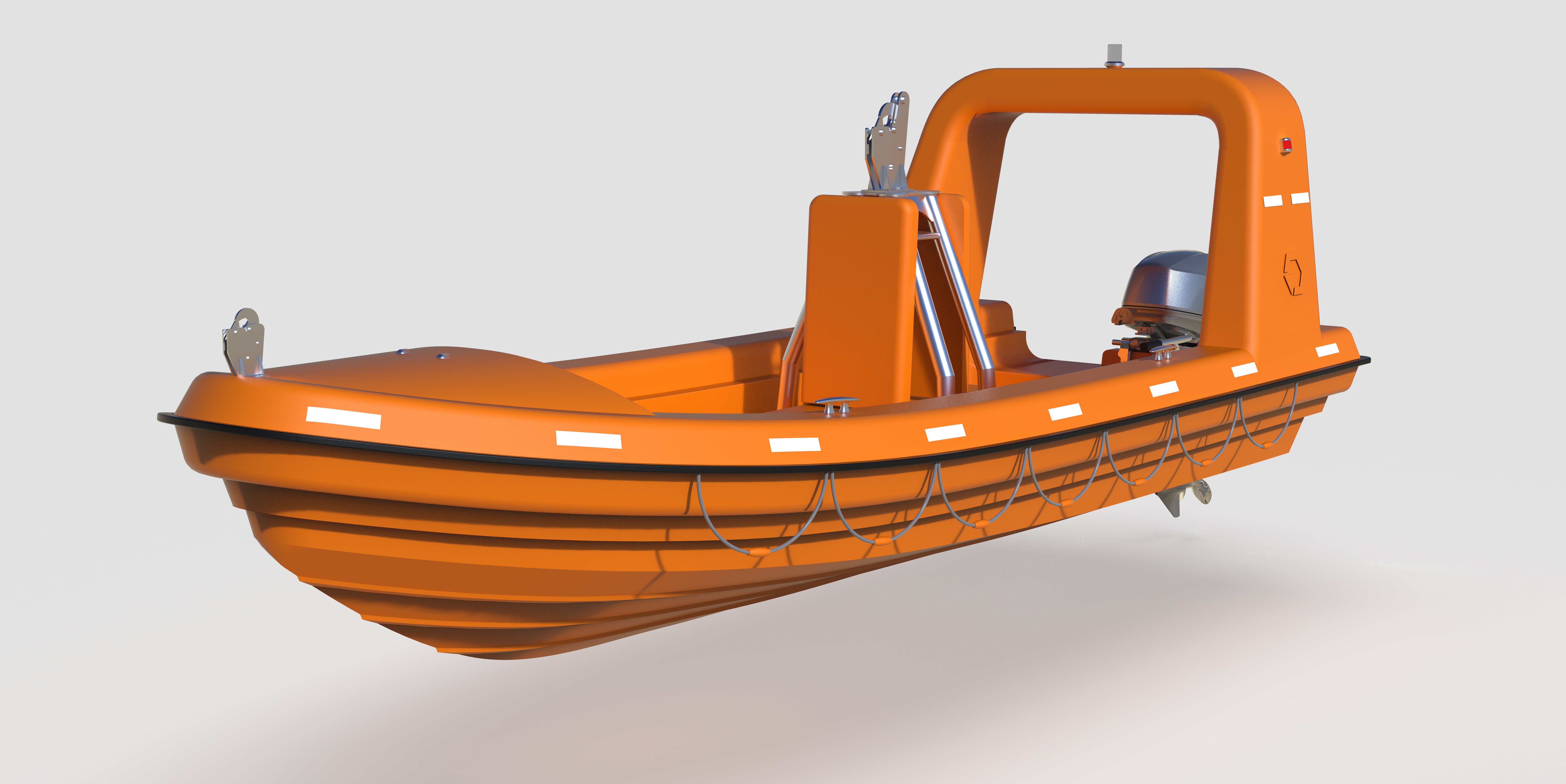 Rescue boat救援船救援艇造型3D数模图纸 RHINO设计 附STP(1)