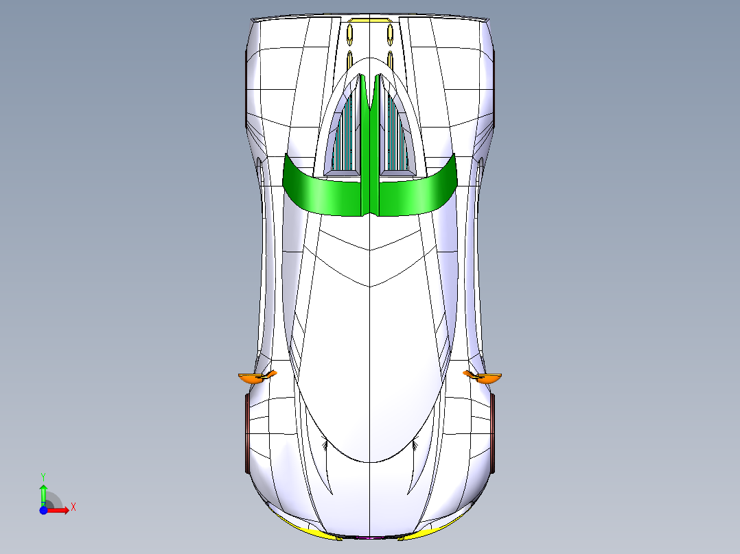 赛车 3D模型前视图