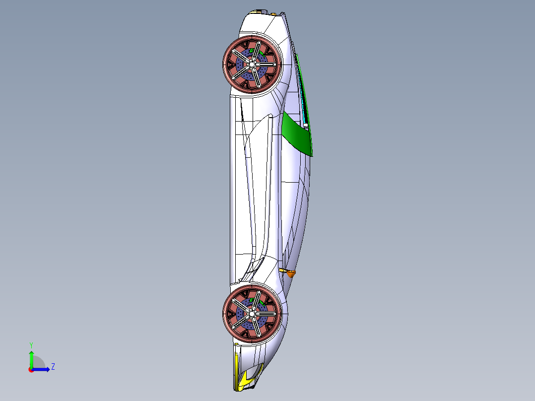 赛车 3D模型左视图