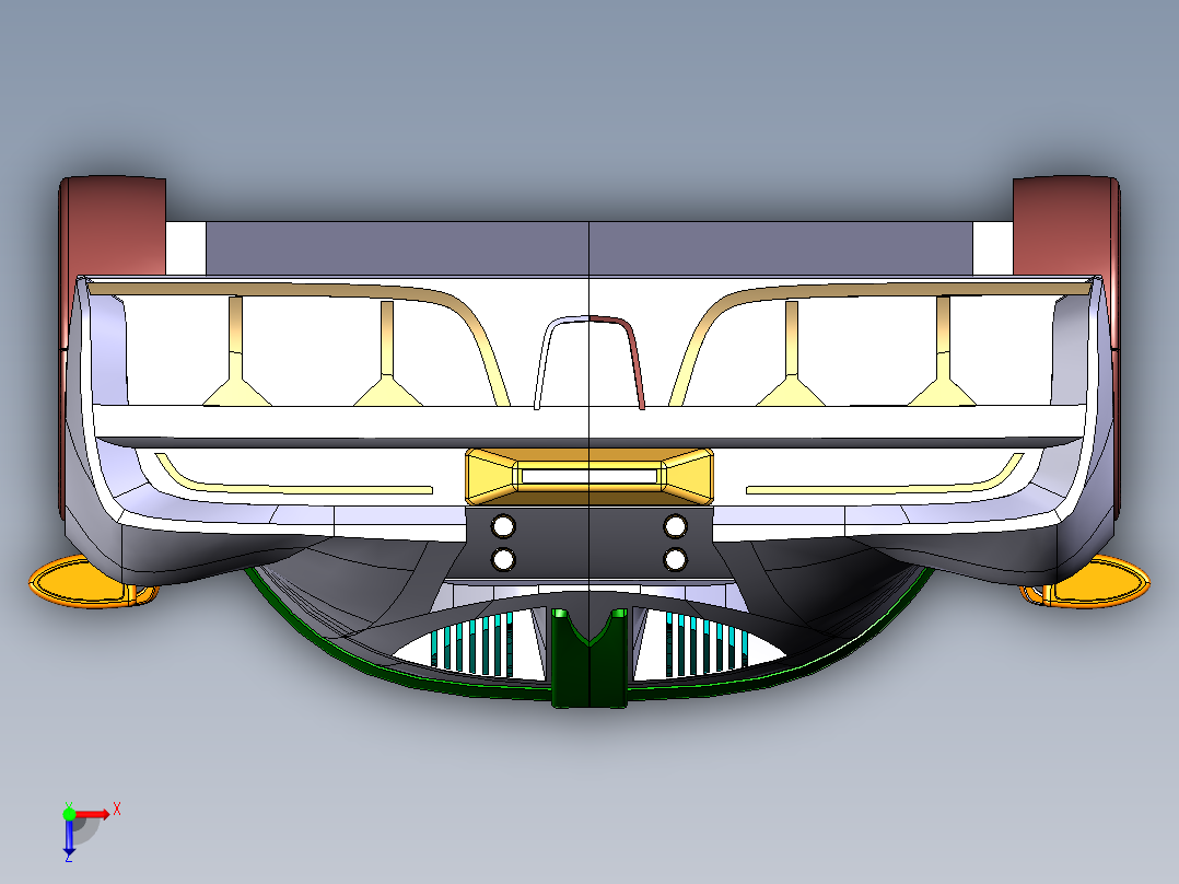 赛车 3D模型俯视图