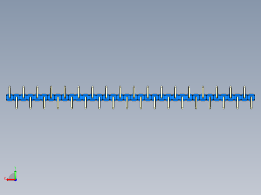 彩色公排针 100mil 2.54mm 系列-DS1022_blue_36p_100mil_Type_SMT_R2_rev1.0后视缩略图