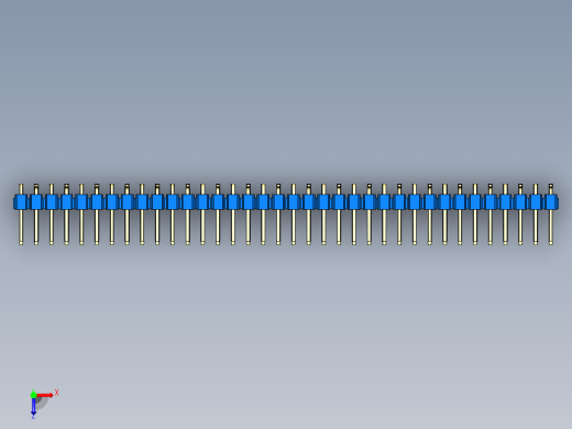 彩色公排针 100mil 2.54mm 系列-DS1022_blue_36p_100mil_Type_SMT_R2_rev1.0俯视缩略图