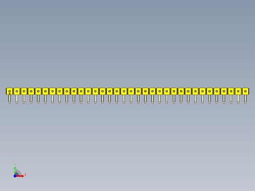 彩色公排针 100mil 2.54mm 系列-DS1022_yellow_1x34p_100mil_TypeD_rev1.0前视缩略图