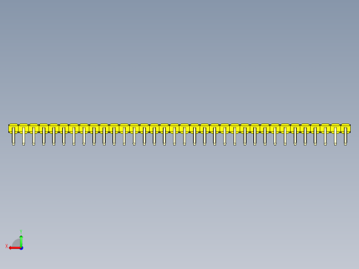 彩色公排针 100mil 2.54mm 系列-DS1022_yellow_1x34p_100mil_TypeD_rev1.0后视缩略图