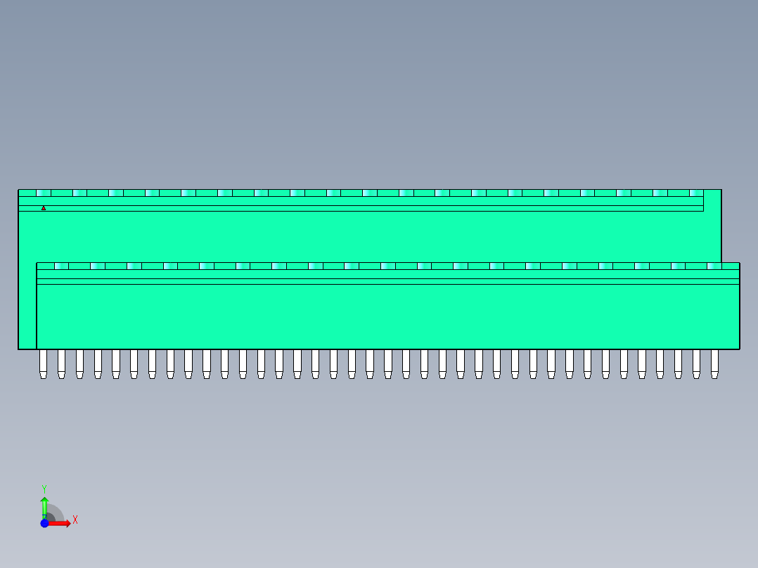 DEGSON 2EDG 系列 5.0mm 可插拔接线端子组-2EDGVTC-5.0-38P-14-00AH前视图