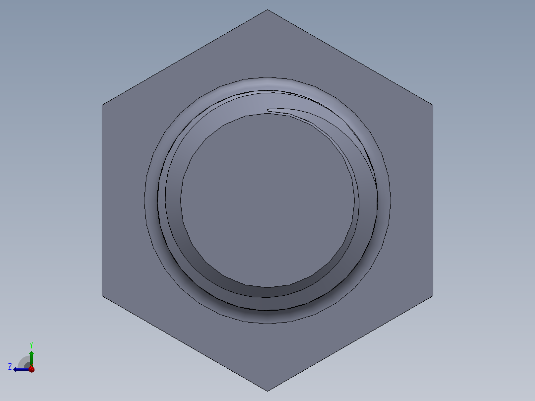 UNC 六角螺栓-Hex Bolt 0.500-13 x 4.SLDPRT右视图